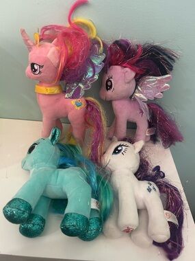 My Little Pony TY Beanie Plush Lot Rarity Twilight Sparkle Princess Cadance